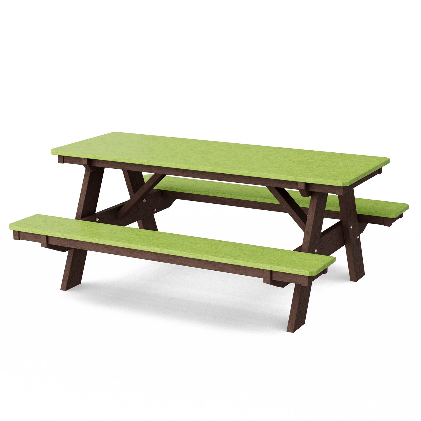 Heritage 72" Picnic Table with Attached Benches