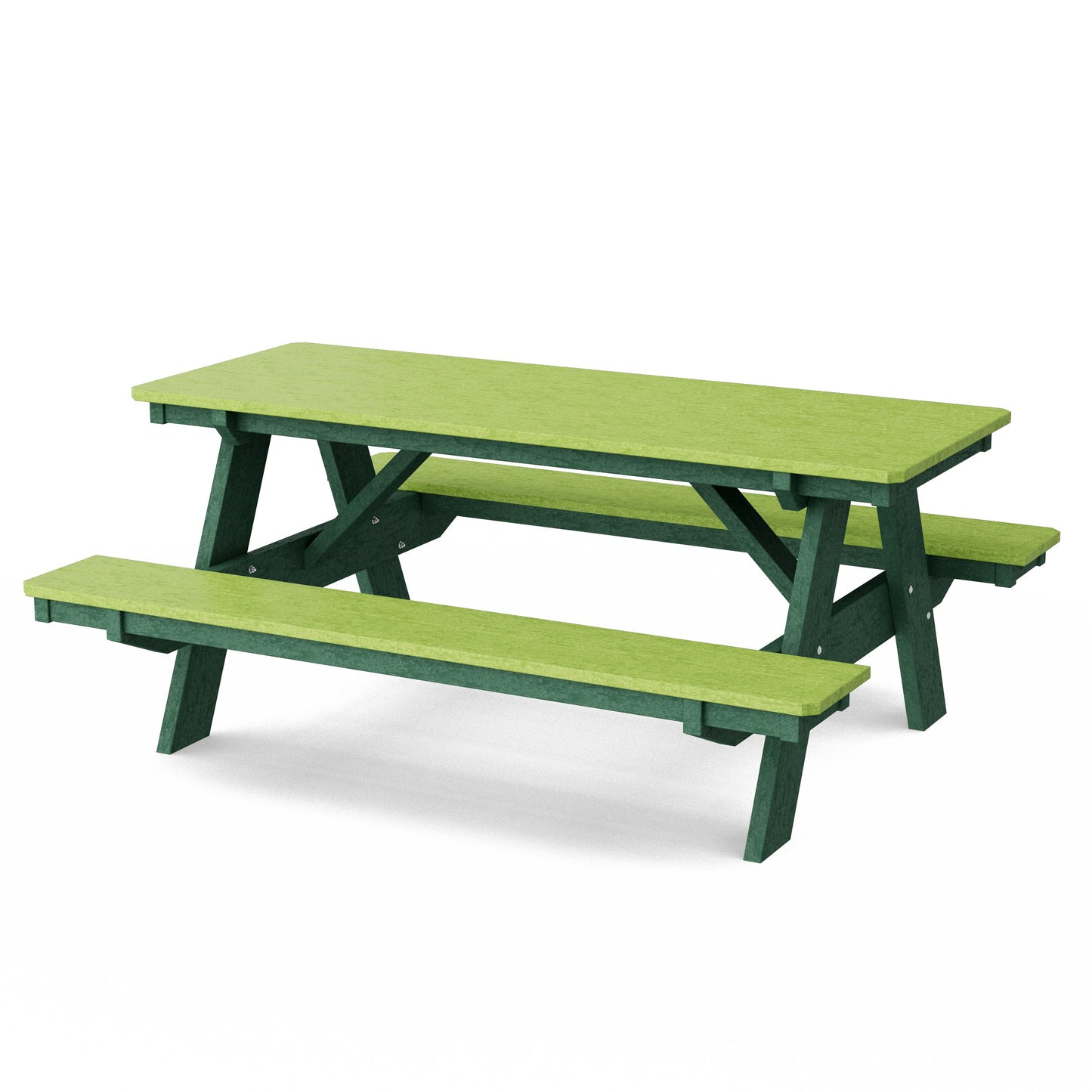 Heritage 72" Picnic Table with Attached Benches