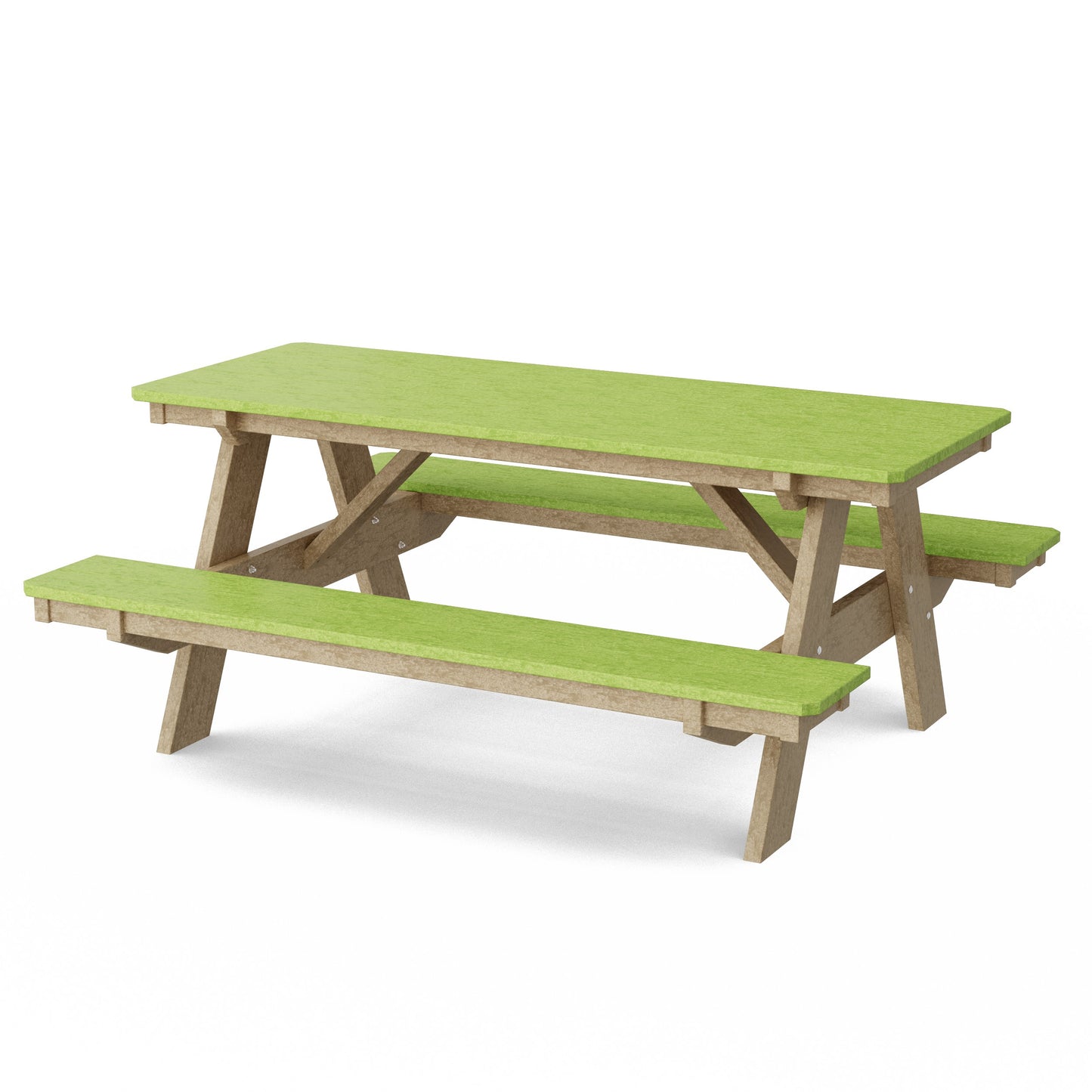 Heritage 72" Picnic Table with Attached Benches