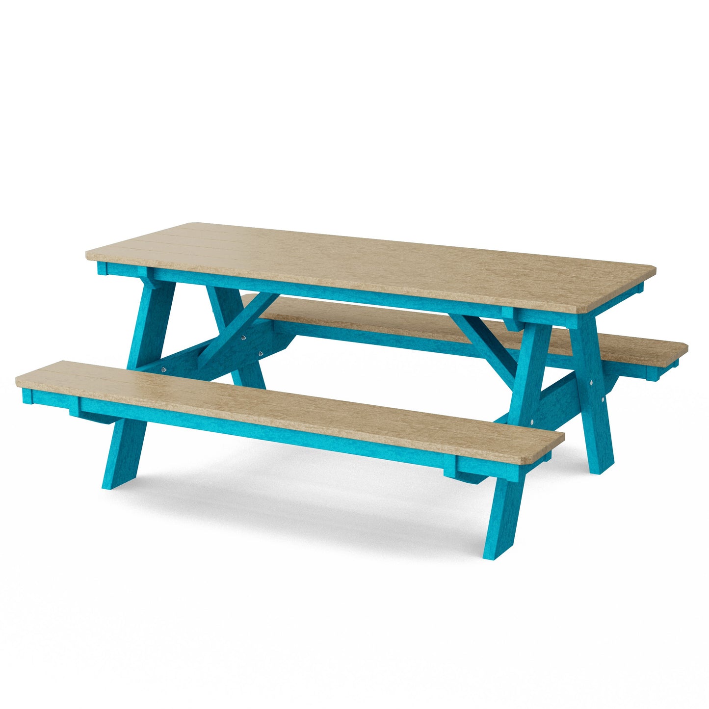 Heritage 72" Picnic Table with Attached Benches