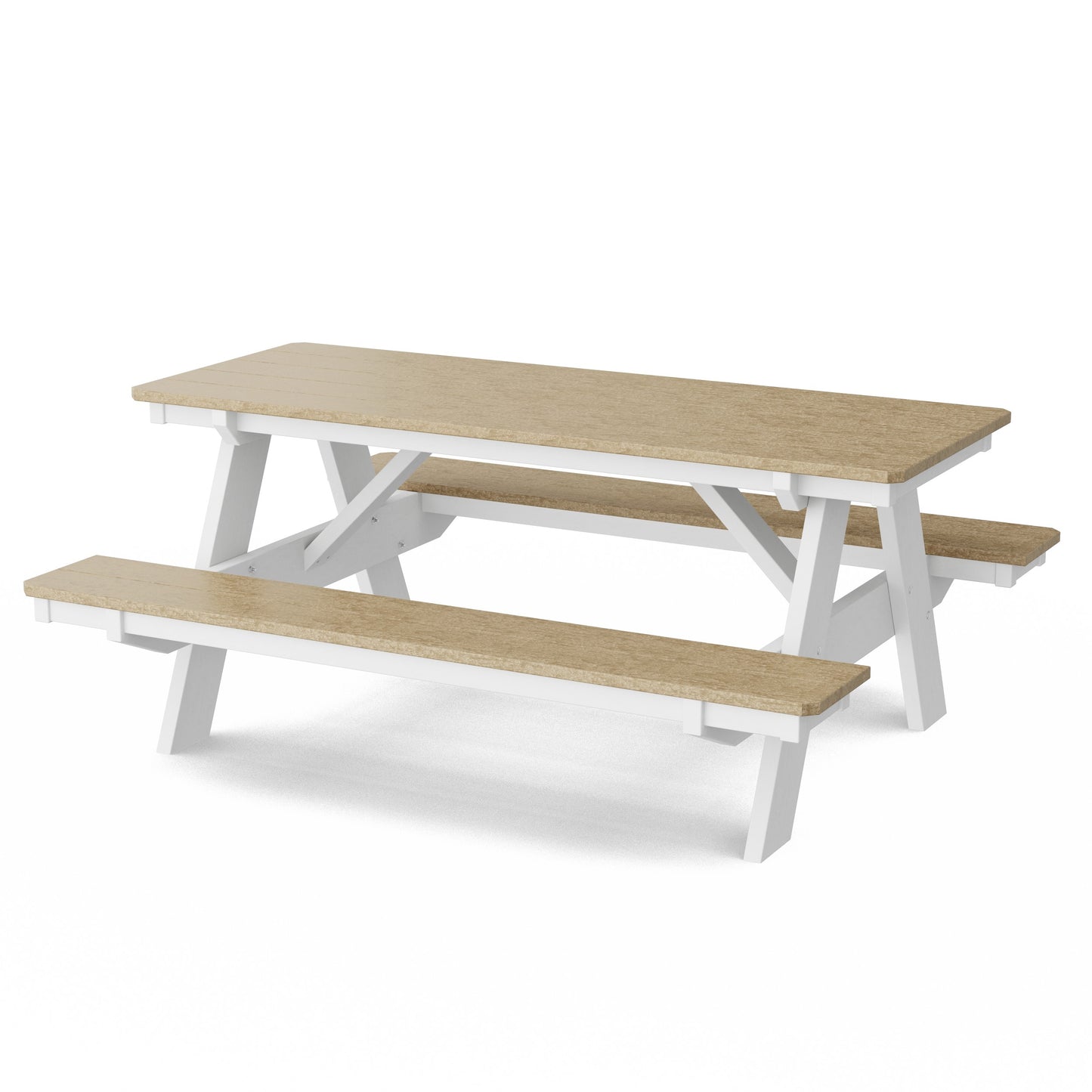 Heritage 72" Picnic Table with Attached Benches