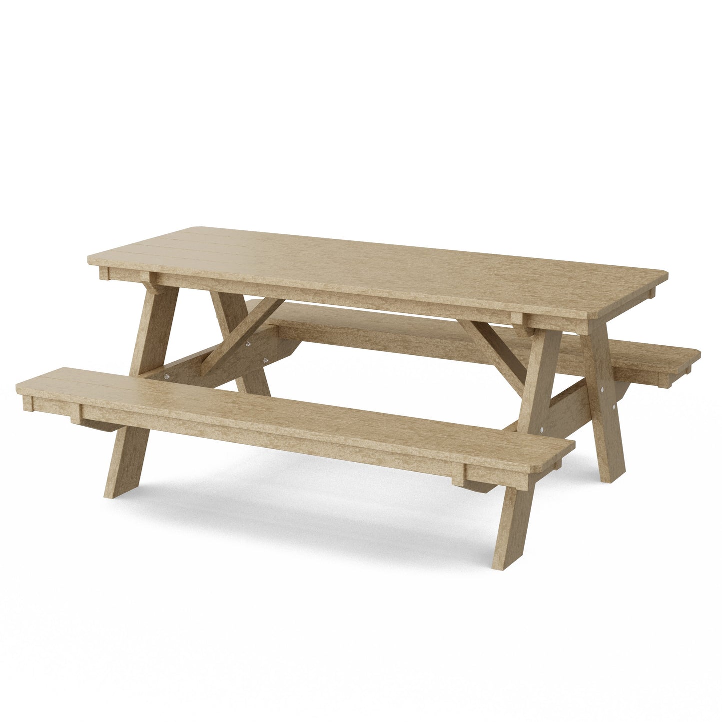 Heritage 72" Picnic Table with Attached Benches