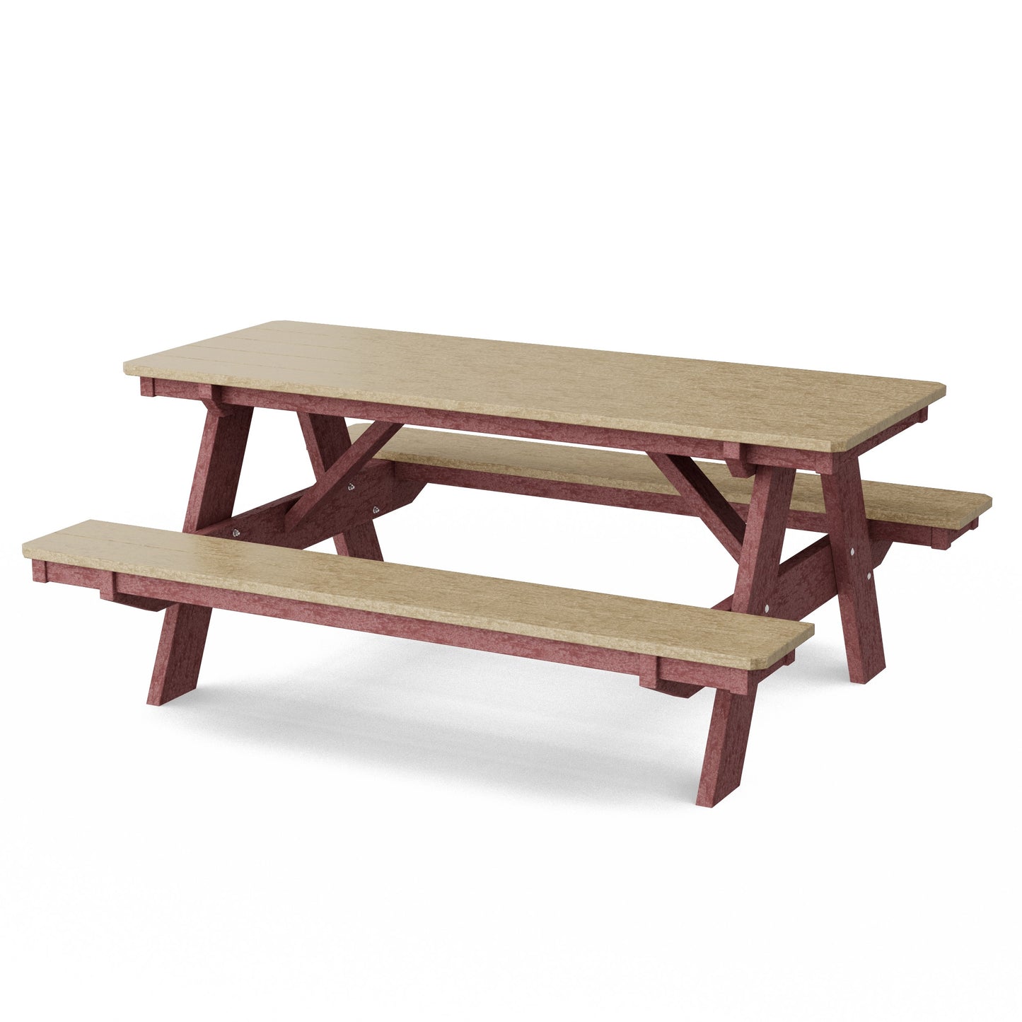 Heritage 72" Picnic Table with Attached Benches