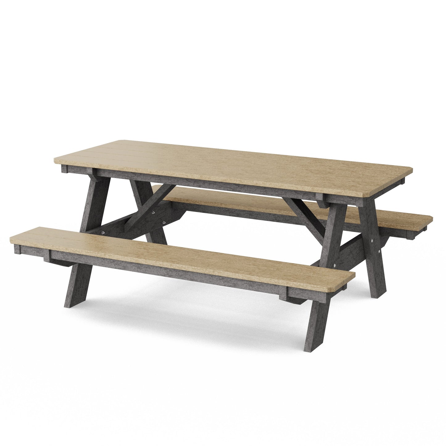 Heritage 72" Picnic Table with Attached Benches