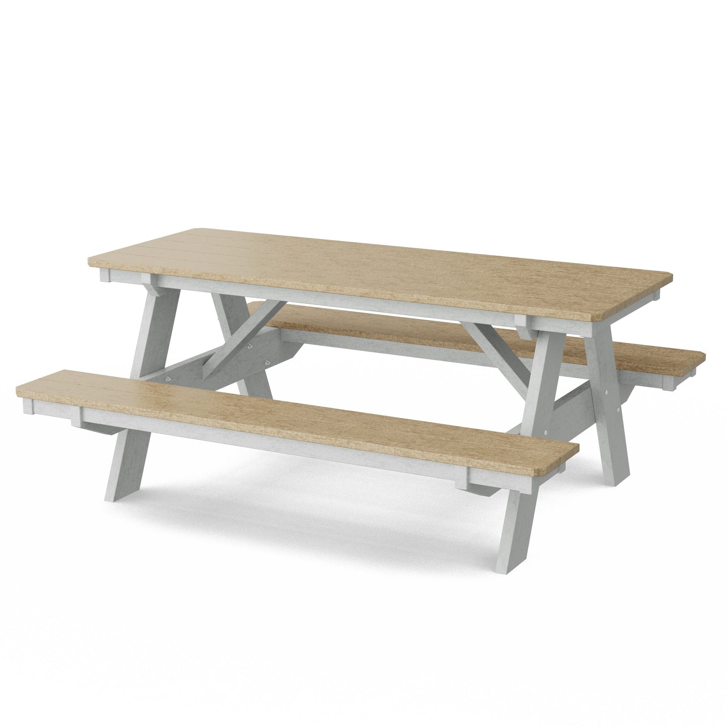 Heritage 72" Picnic Table with Attached Benches