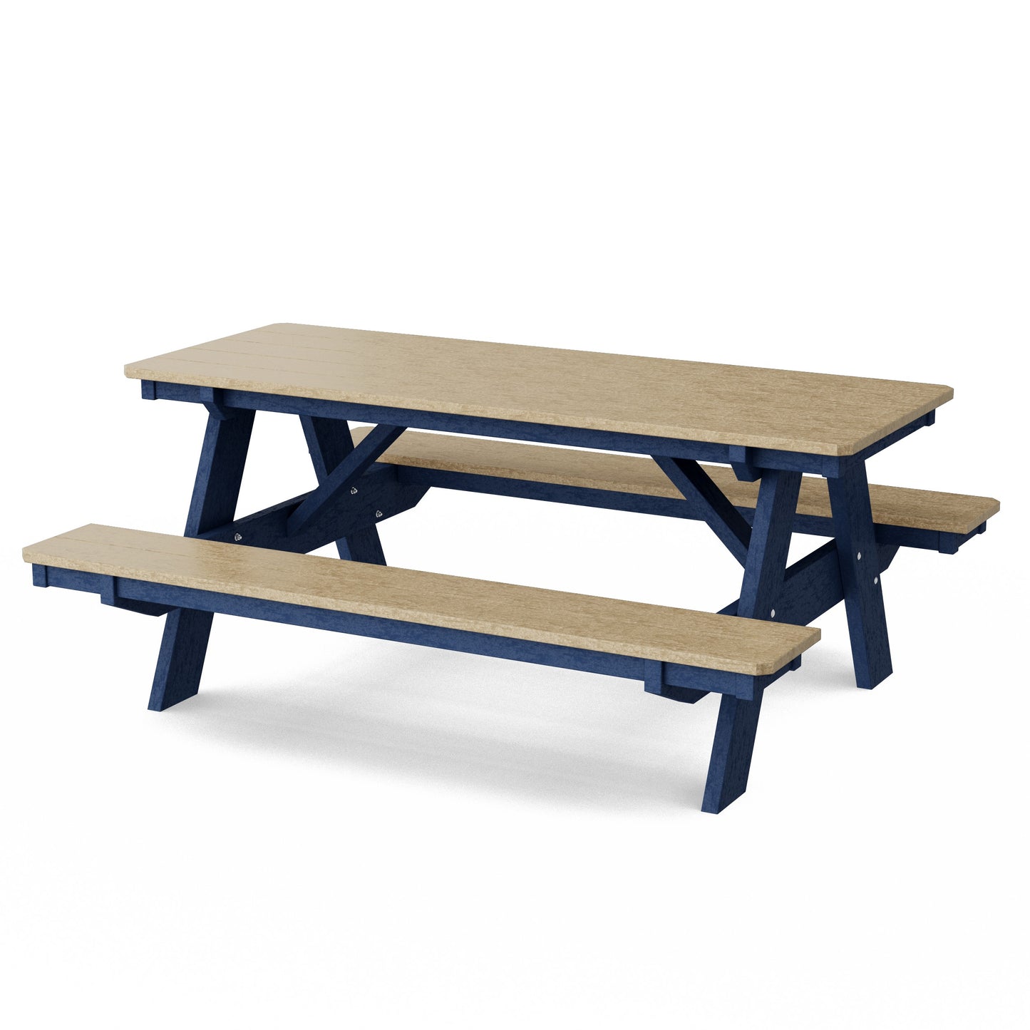 Heritage 72" Picnic Table with Attached Benches