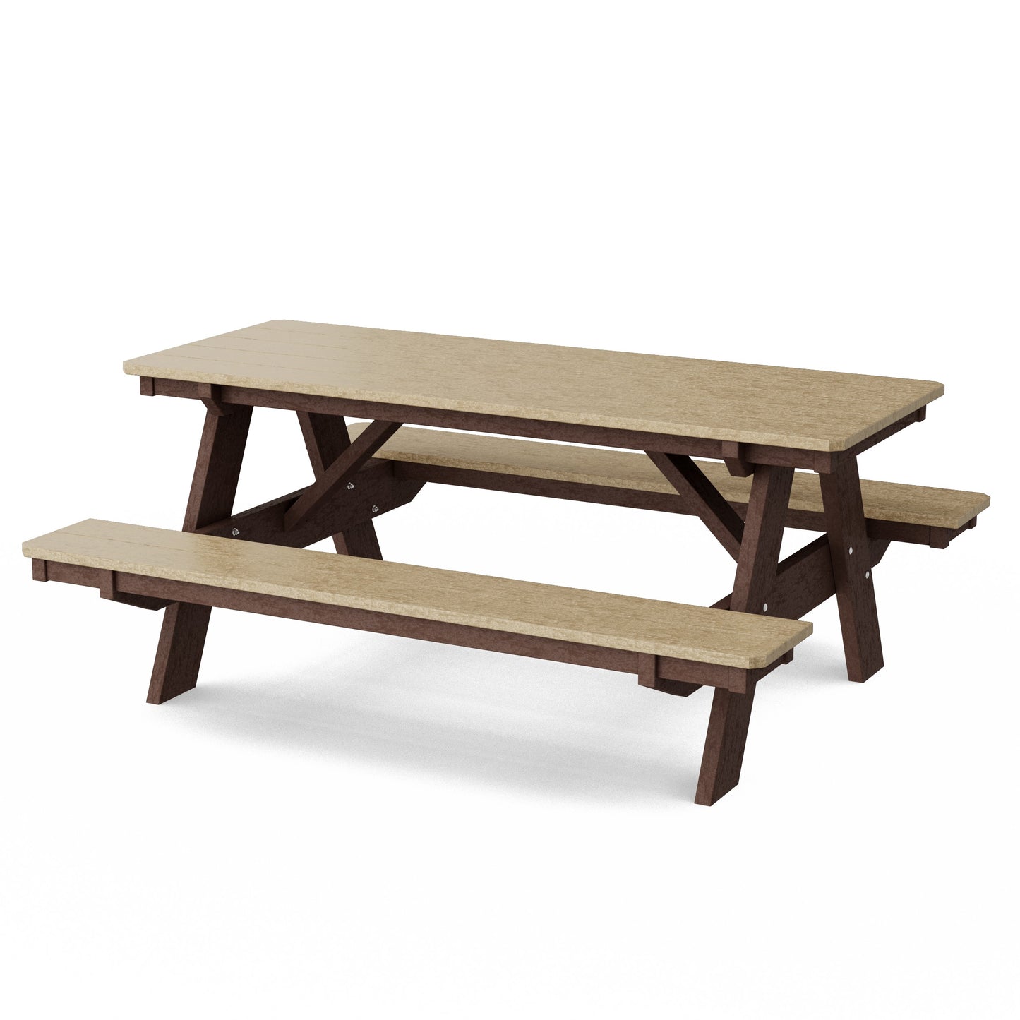 Heritage 72" Picnic Table with Attached Benches