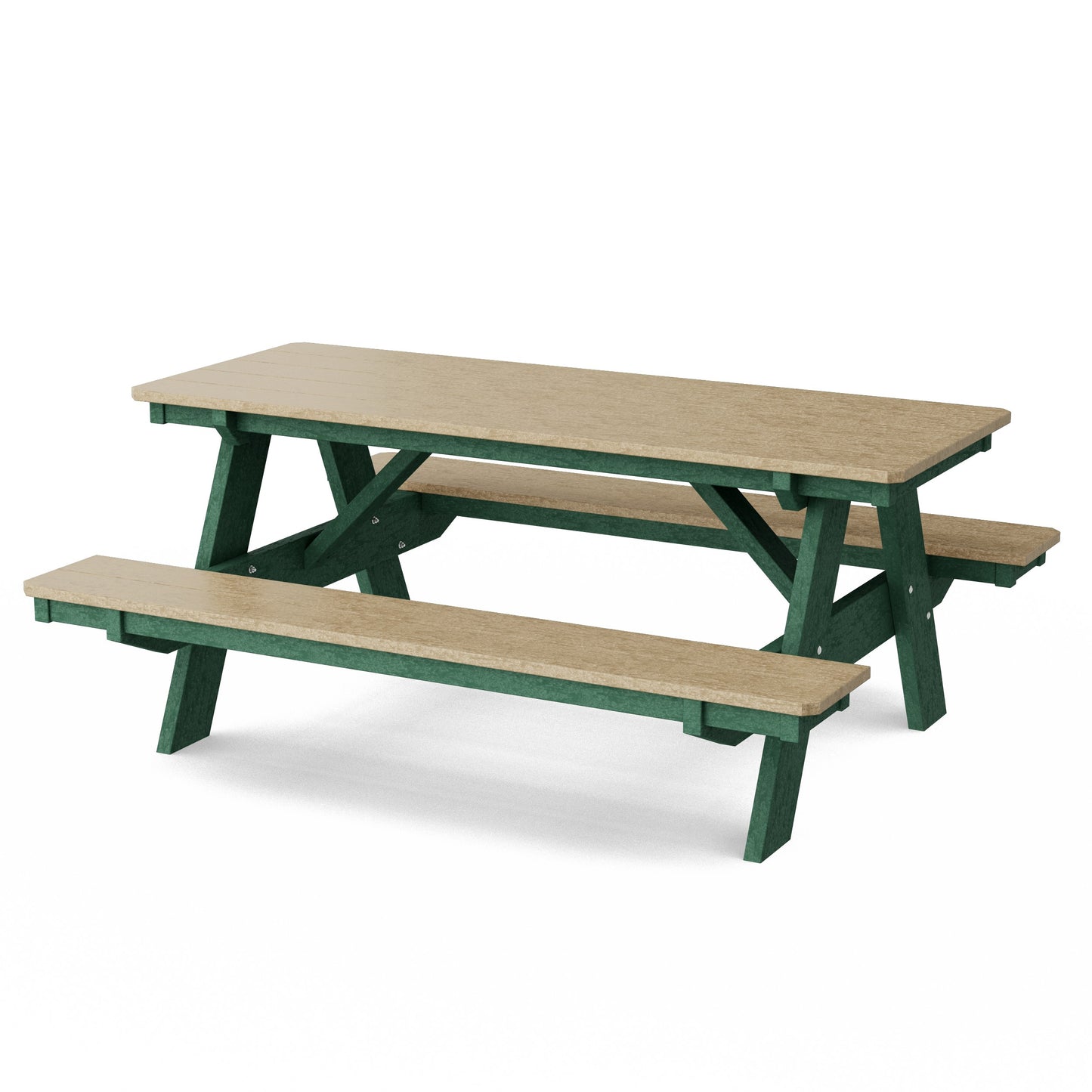 Heritage 72" Picnic Table with Attached Benches