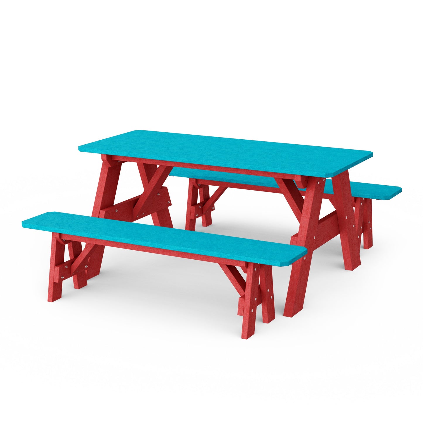 Heritage 72" Picnic Table with Detached Benches