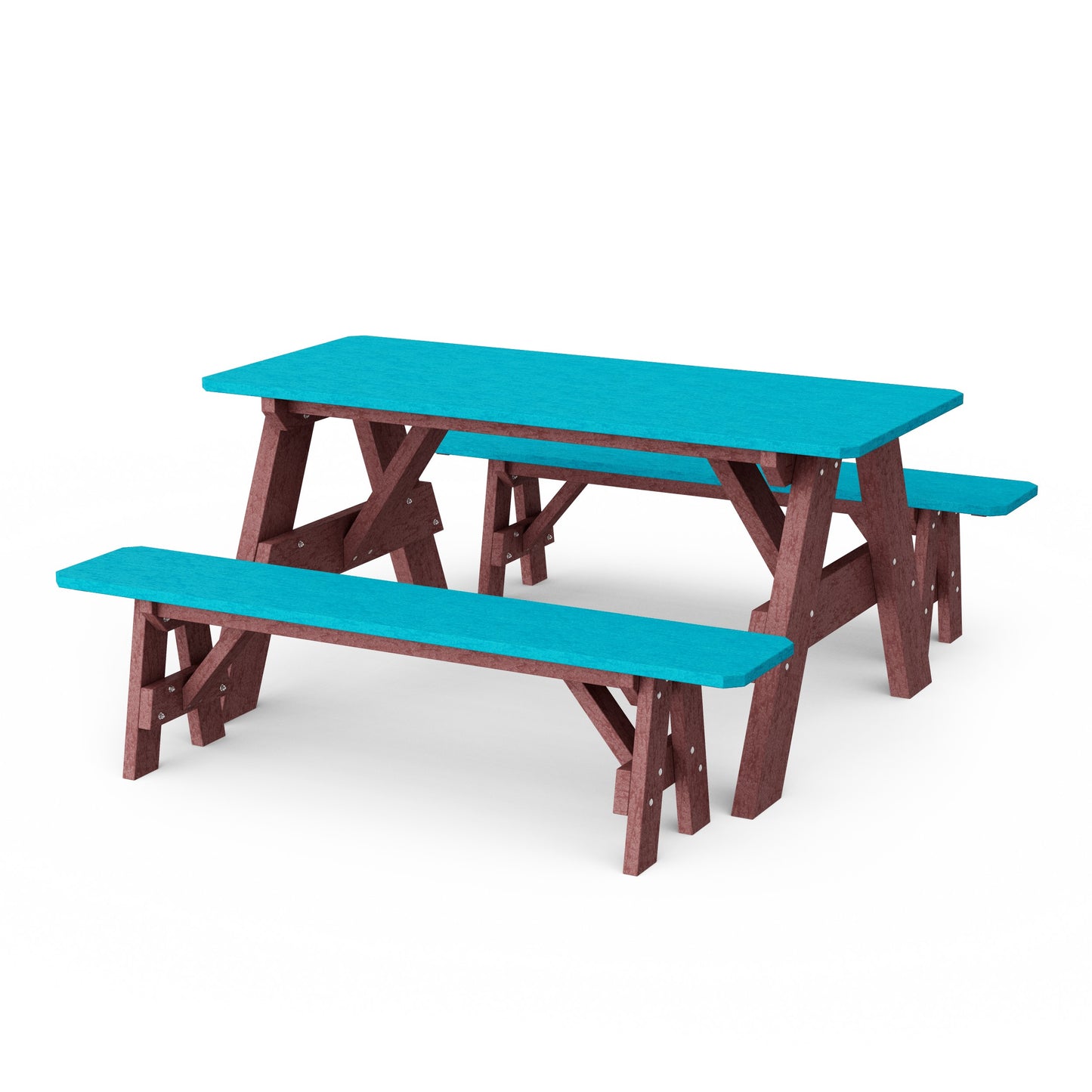 Heritage 72" Picnic Table with Detached Benches