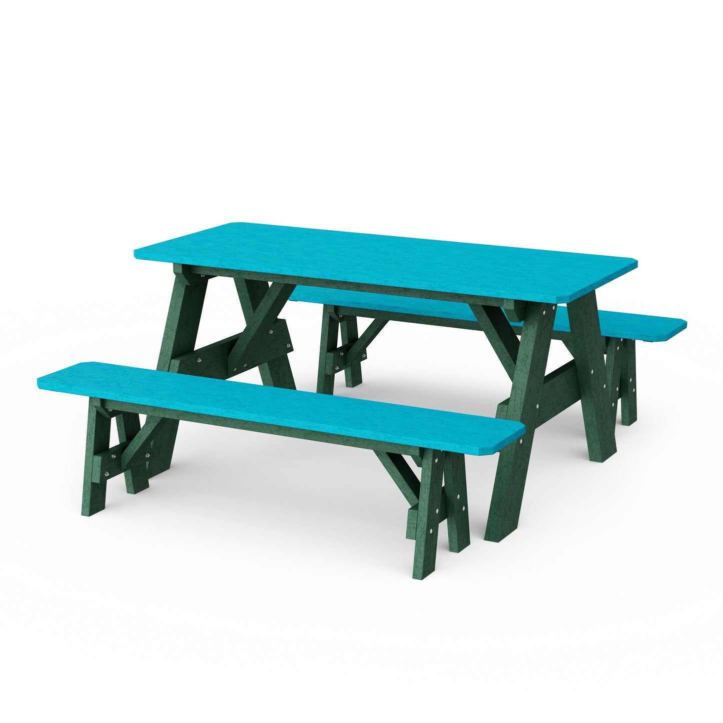 Heritage 72" Picnic Table with Detached Benches