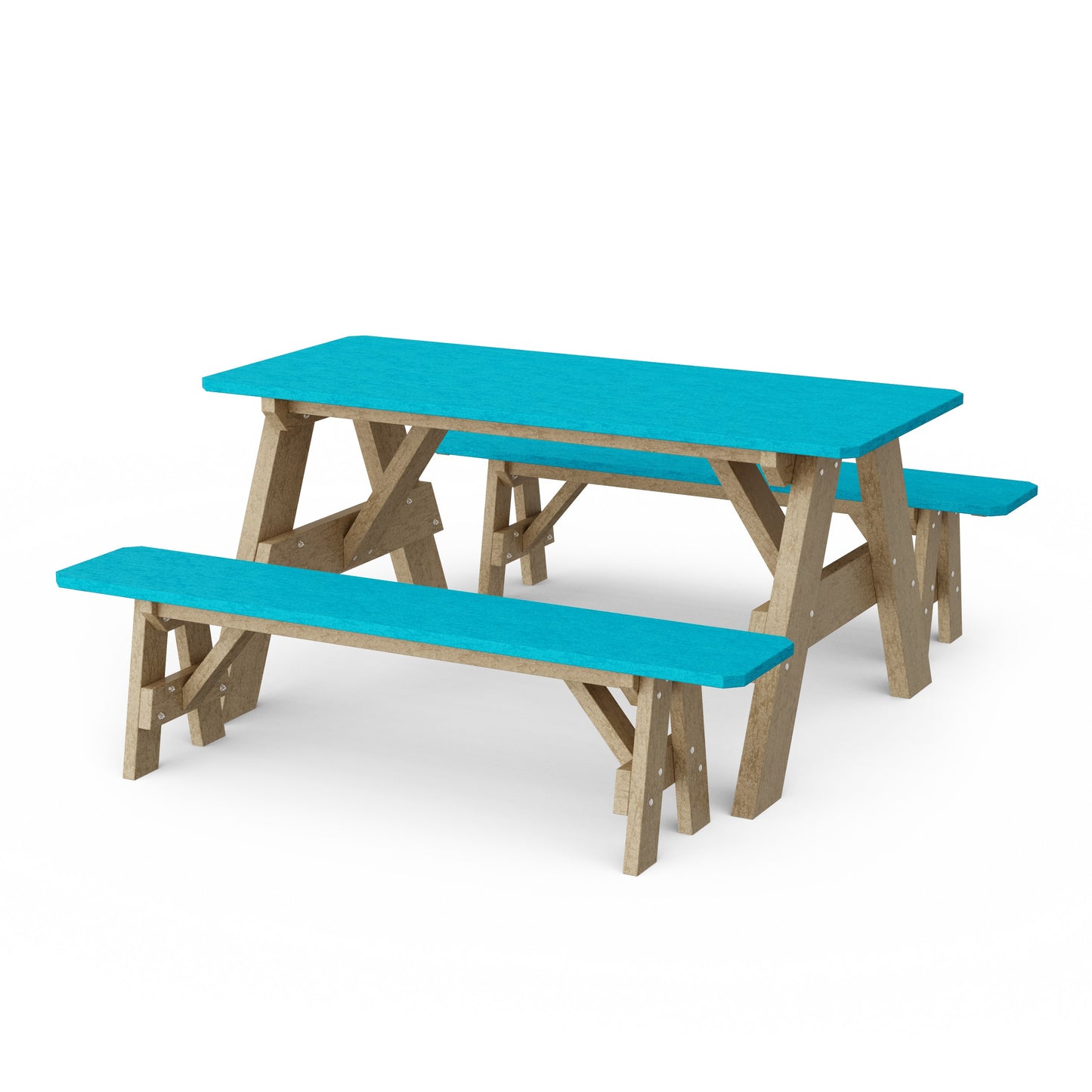 Heritage 72" Picnic Table with Detached Benches