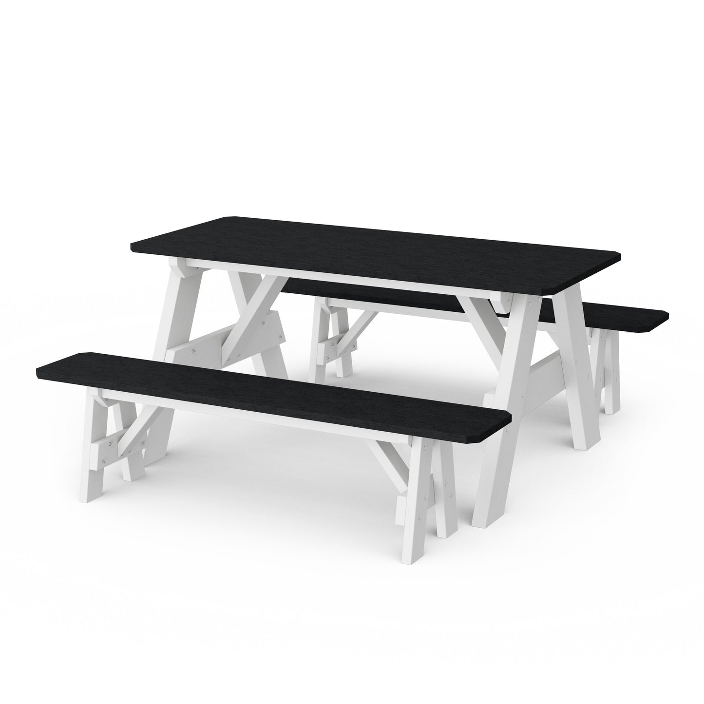 Heritage 72" Picnic Table with Detached Benches