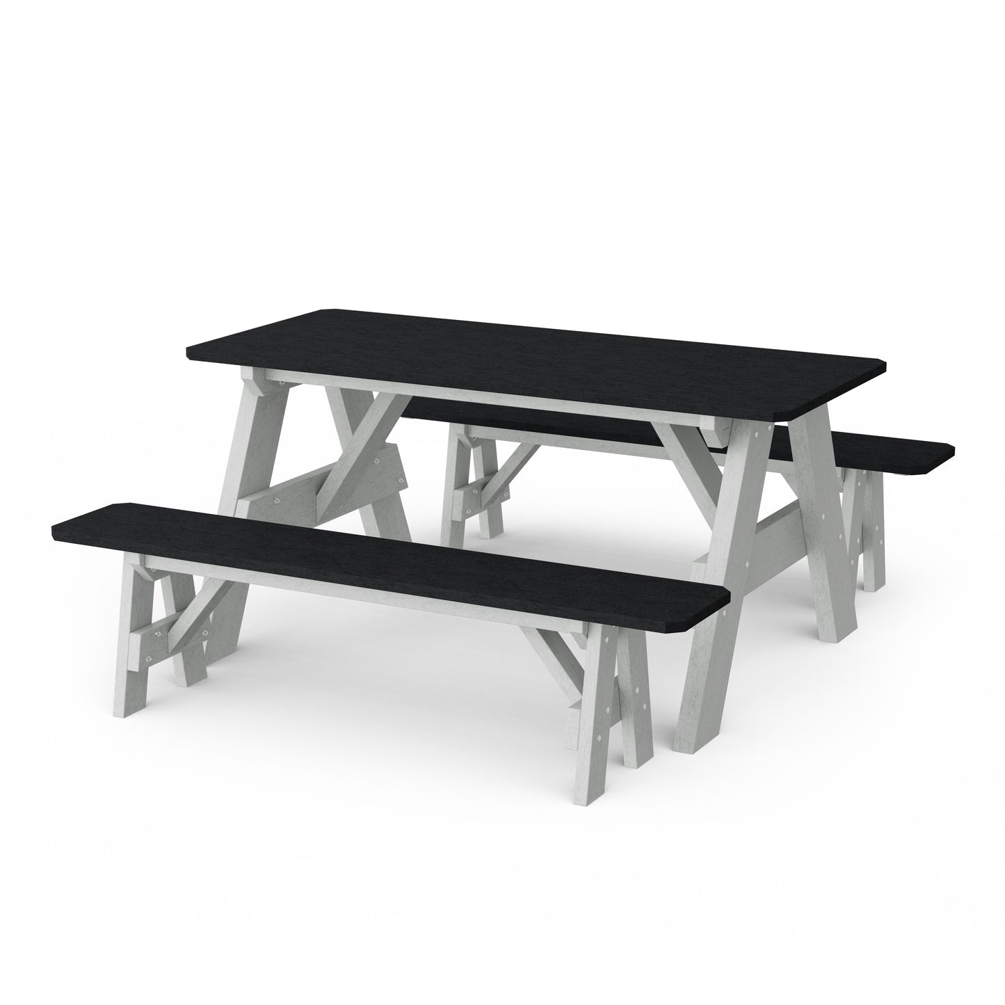 Heritage 72" Picnic Table with Detached Benches