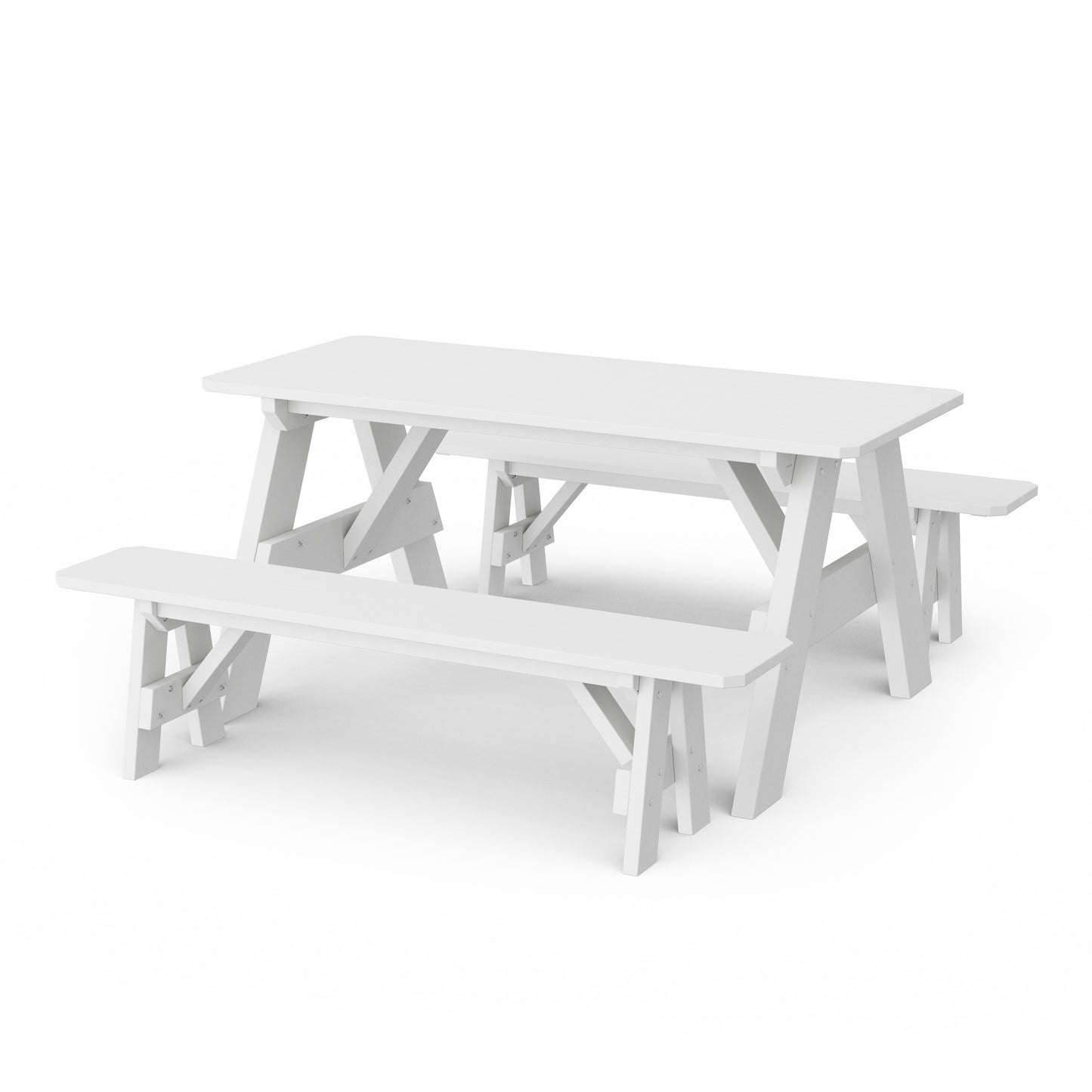 Heritage 72" Picnic Table with Detached Benches