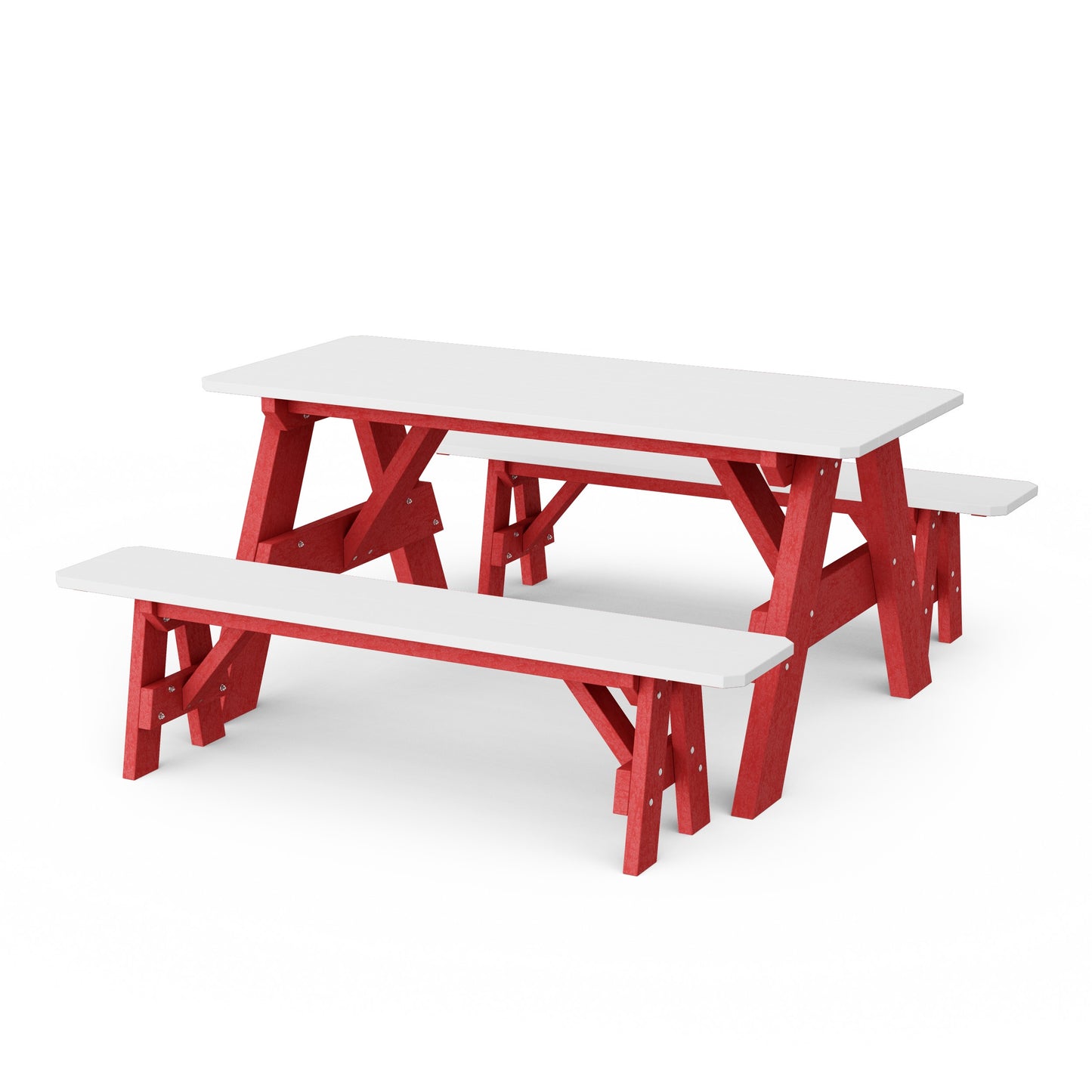 Heritage 72" Picnic Table with Detached Benches