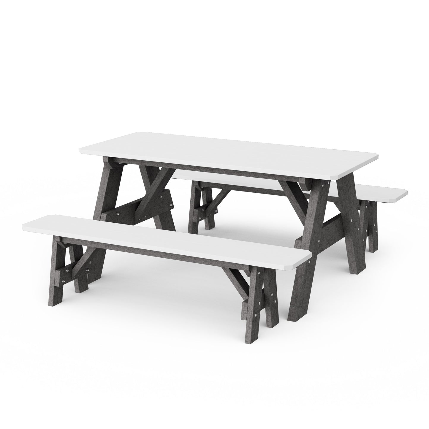 Heritage 72" Picnic Table with Detached Benches