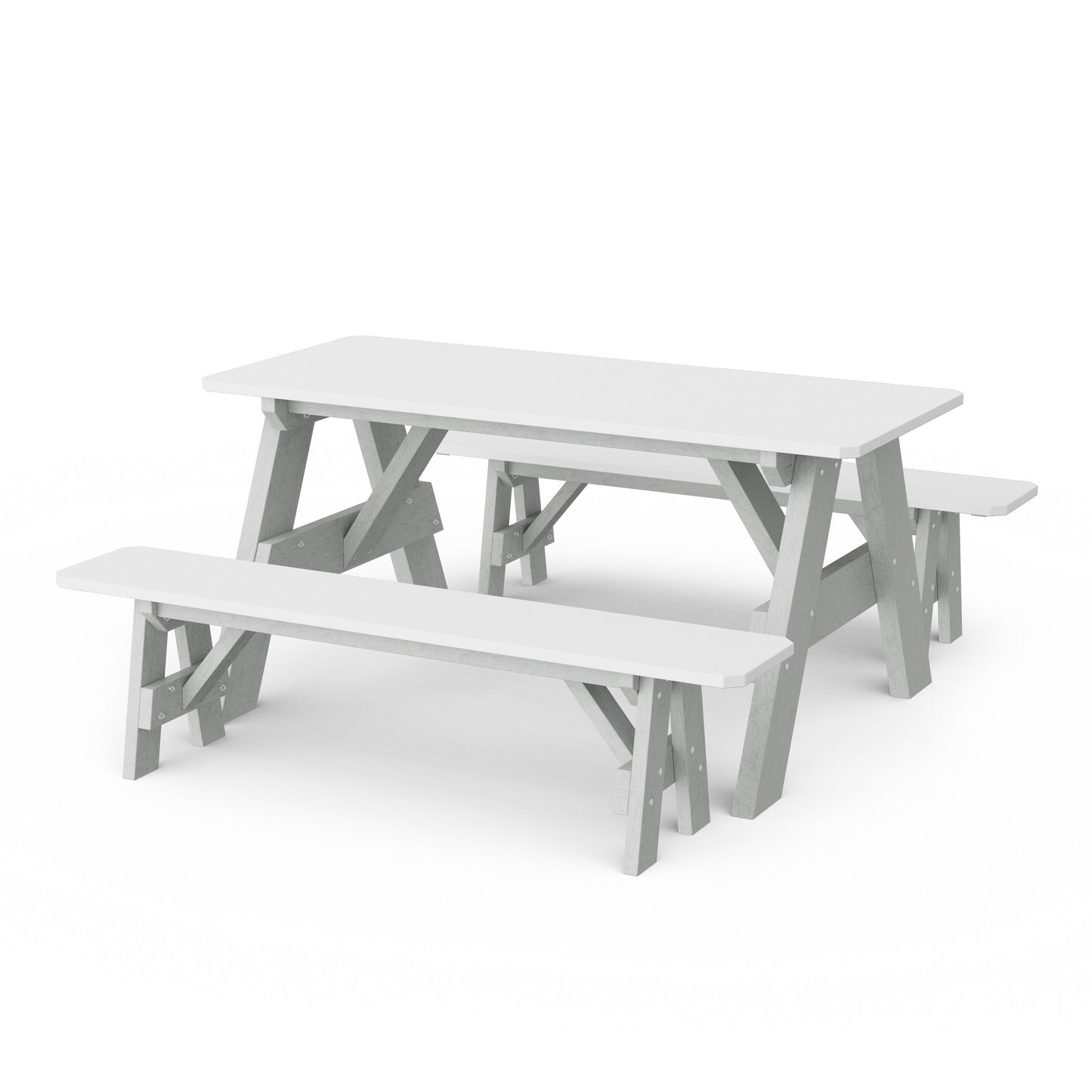 Heritage 72" Picnic Table with Detached Benches