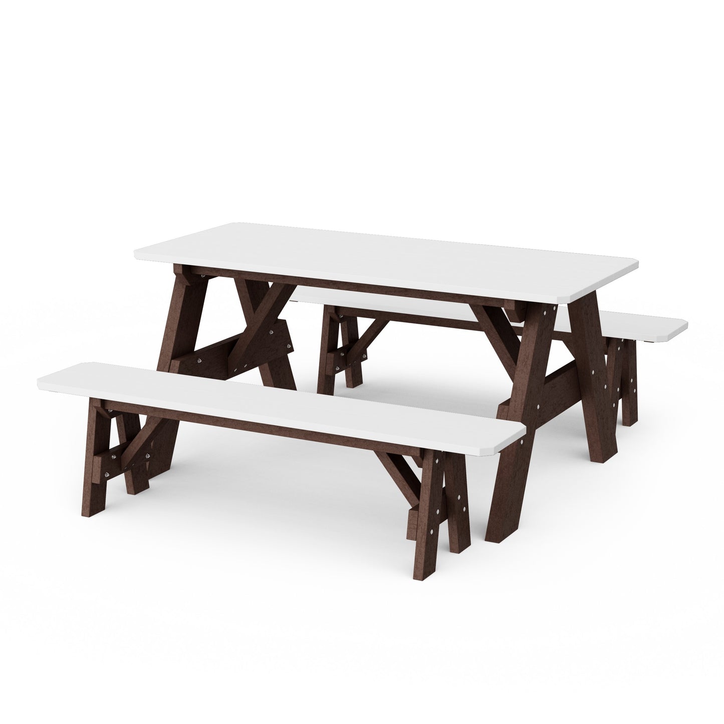 Heritage 72" Picnic Table with Detached Benches