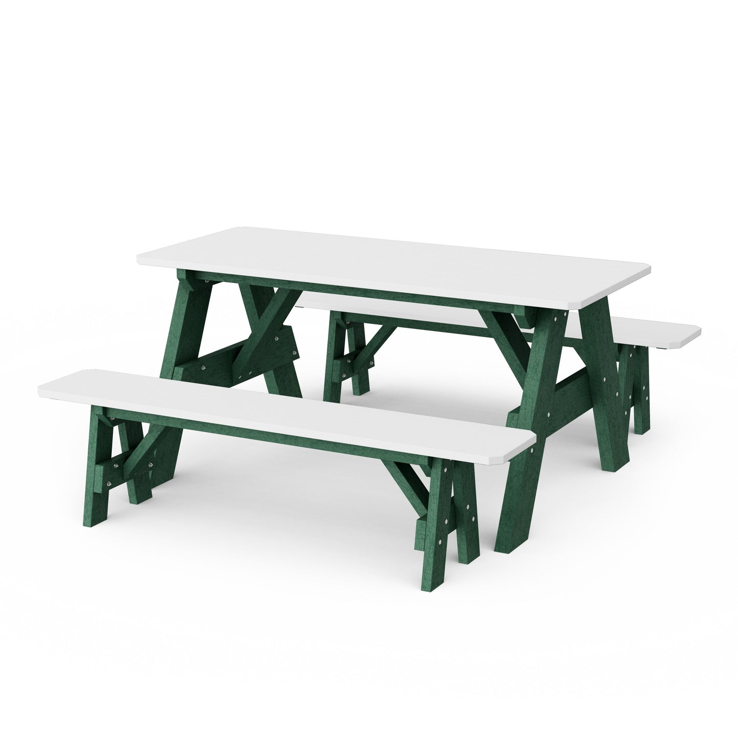 Heritage 72" Picnic Table with Detached Benches
