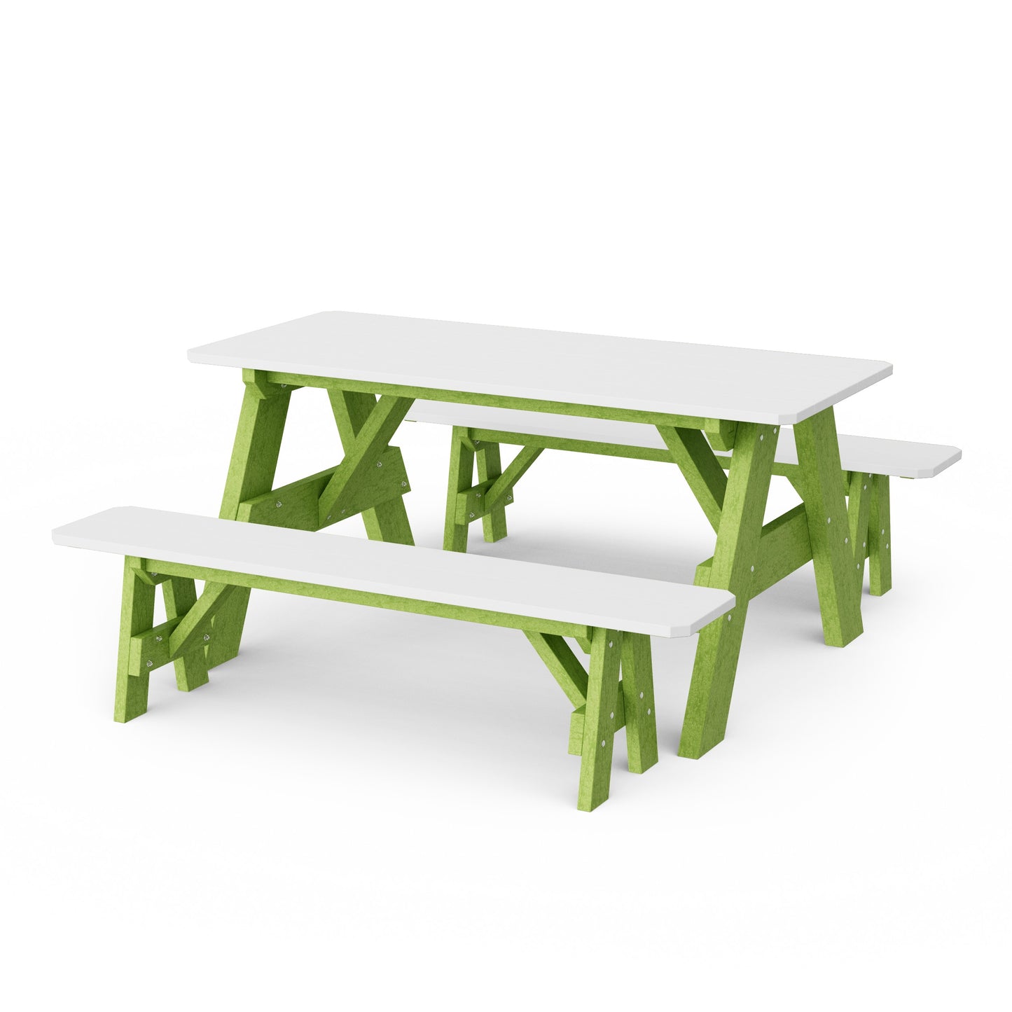 Heritage 72" Picnic Table with Detached Benches
