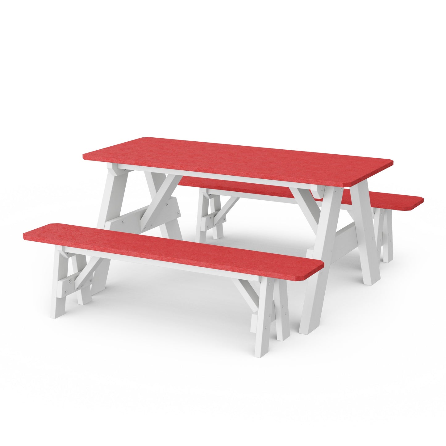 Heritage 72" Picnic Table with Detached Benches