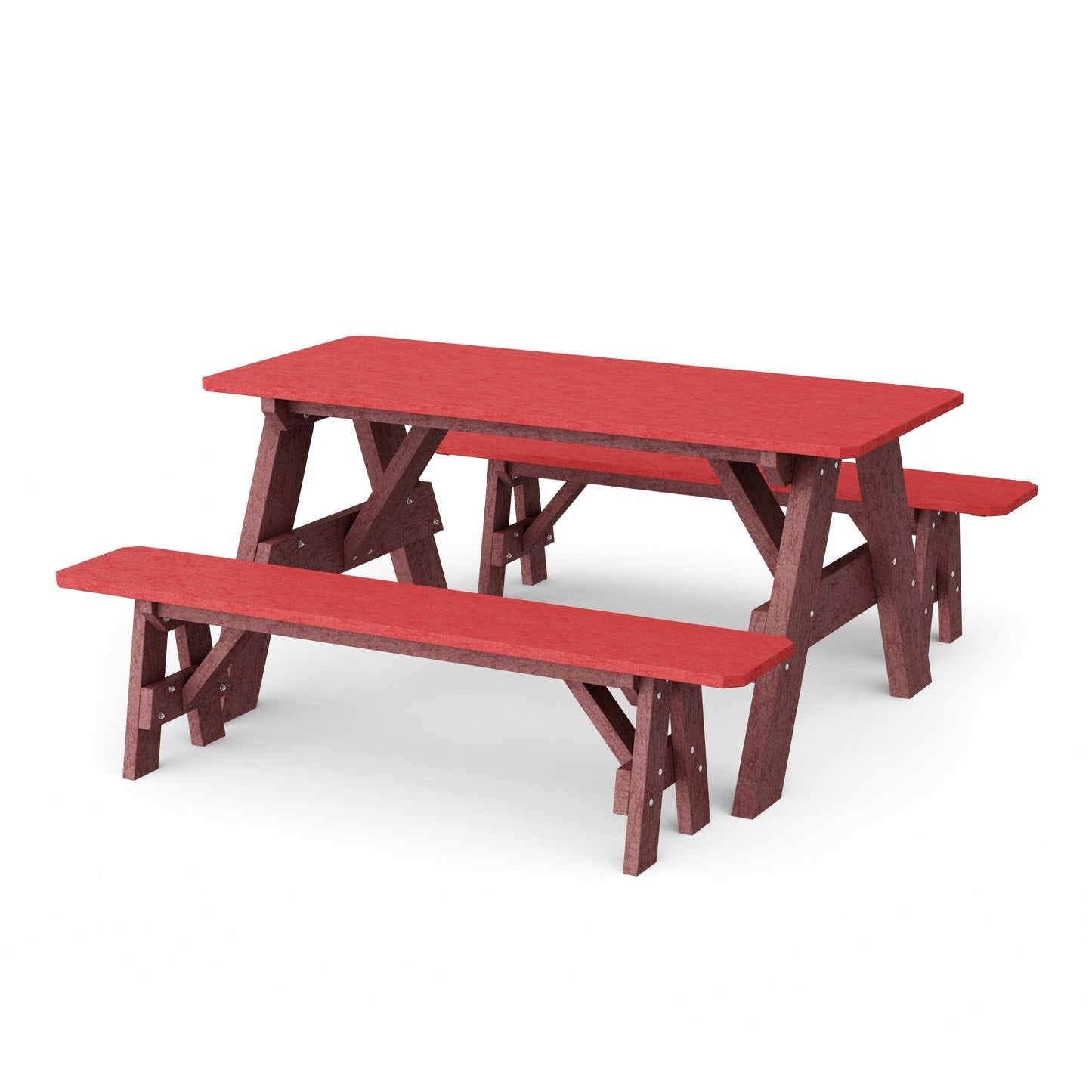 Heritage 72" Picnic Table with Detached Benches