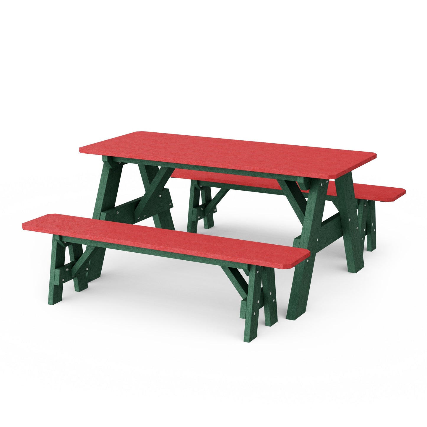 Heritage 72" Picnic Table with Detached Benches