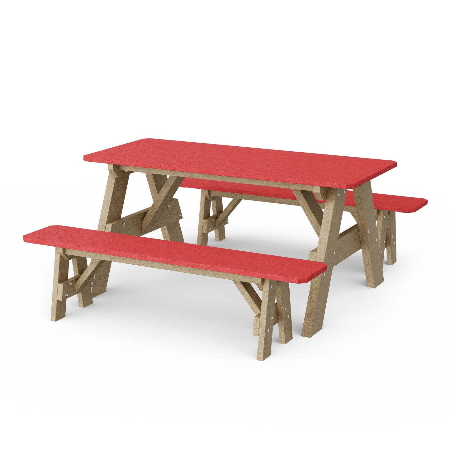 Heritage 72" Picnic Table with Detached Benches