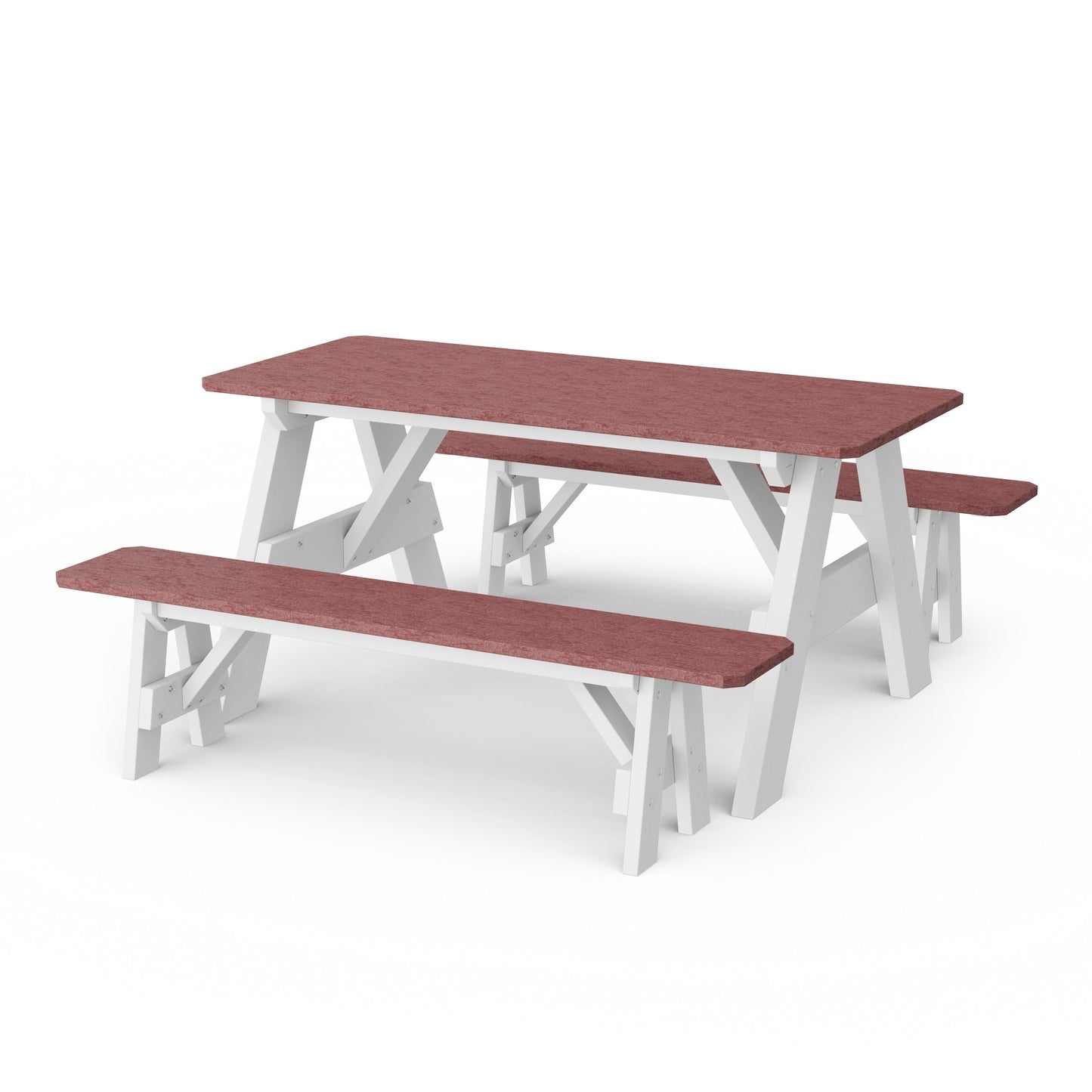 Heritage 72" Picnic Table with Detached Benches