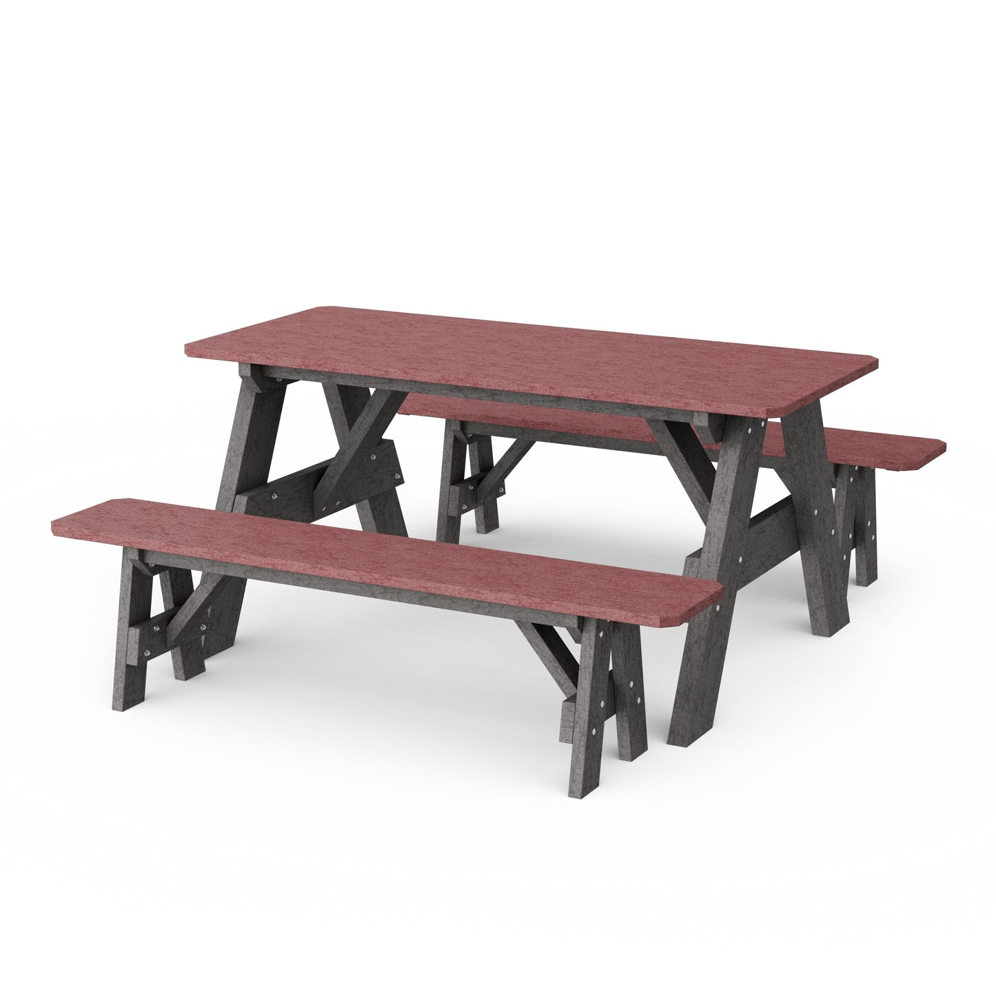 Heritage 72" Picnic Table with Detached Benches
