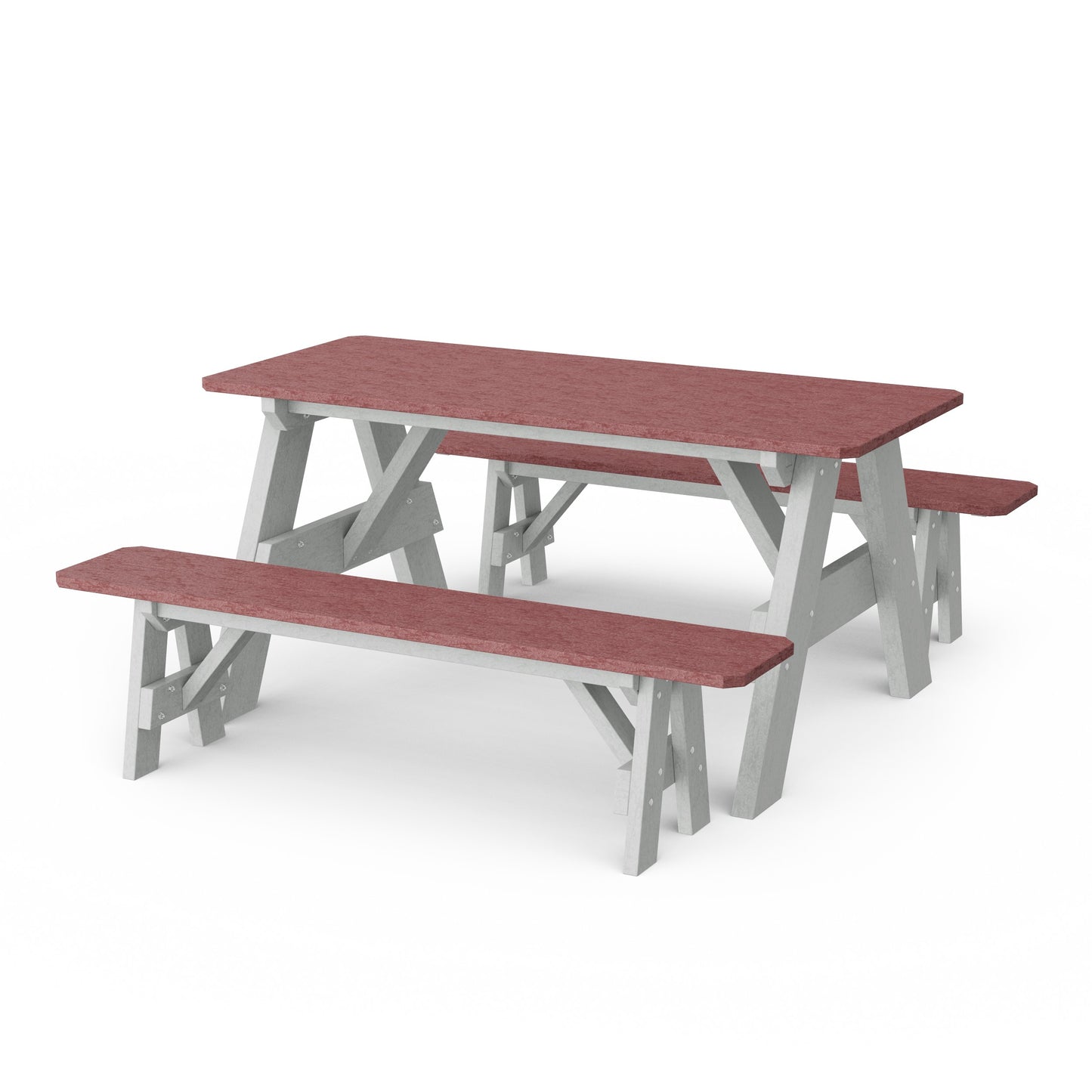 Heritage 72" Picnic Table with Detached Benches