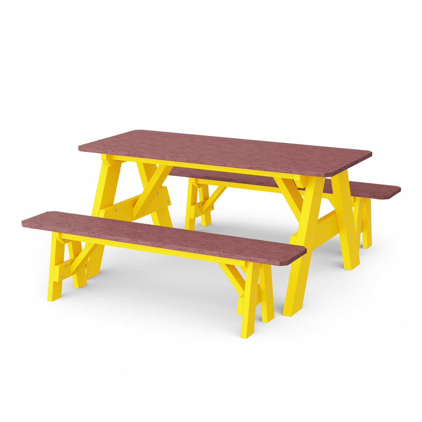 Heritage 72" Picnic Table with Detached Benches