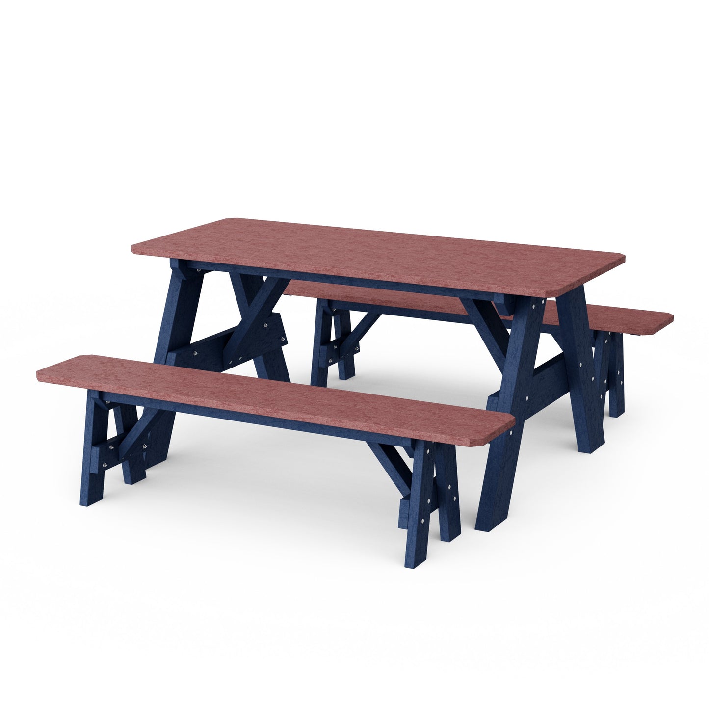 Heritage 72" Picnic Table with Detached Benches