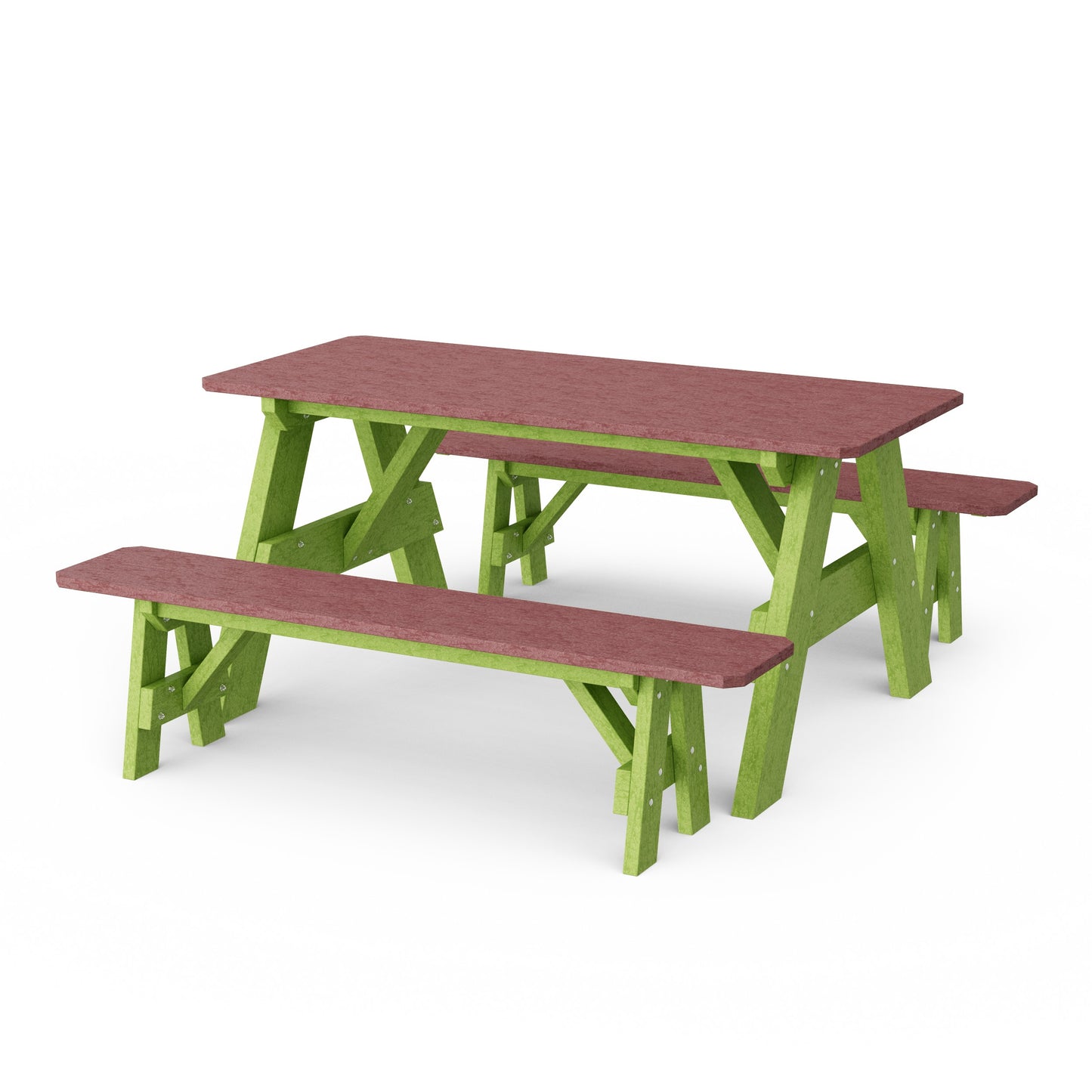 Heritage 72" Picnic Table with Detached Benches