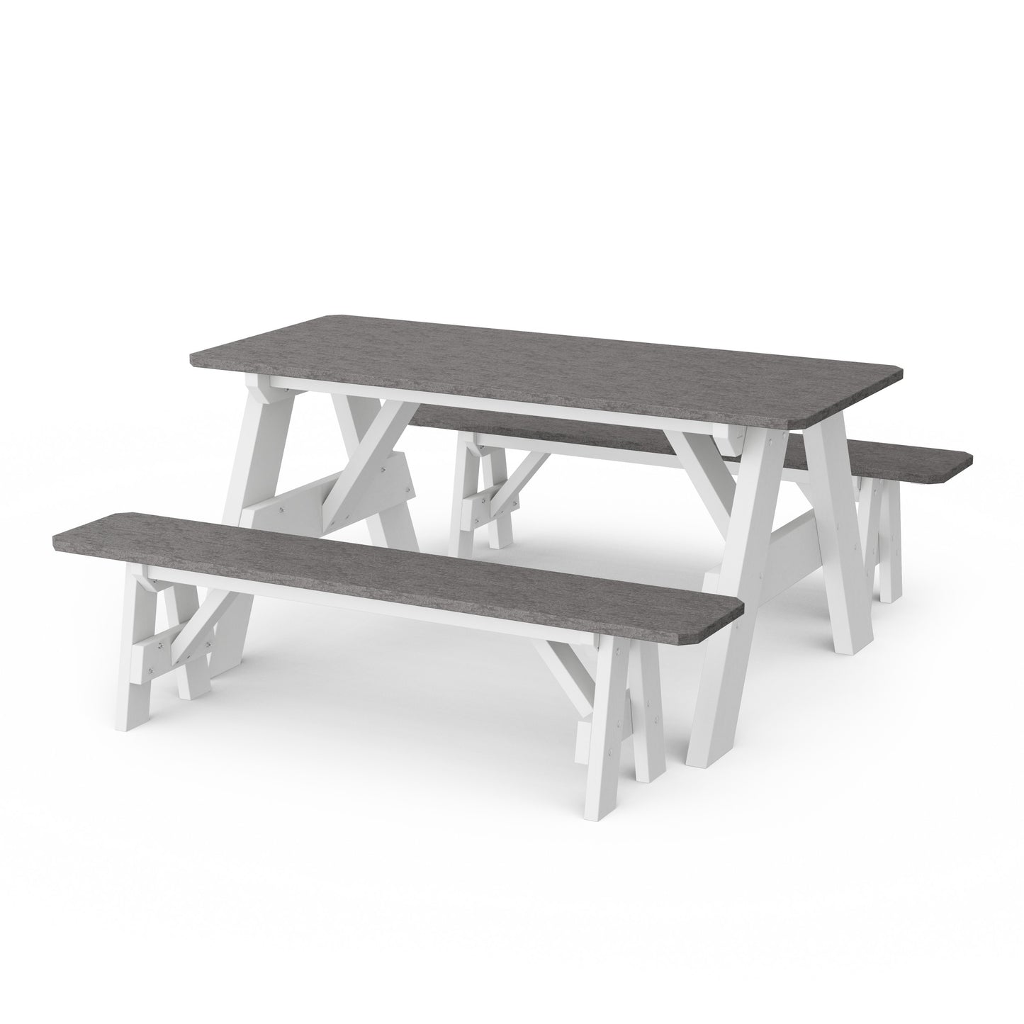 Heritage 72" Picnic Table with Detached Benches