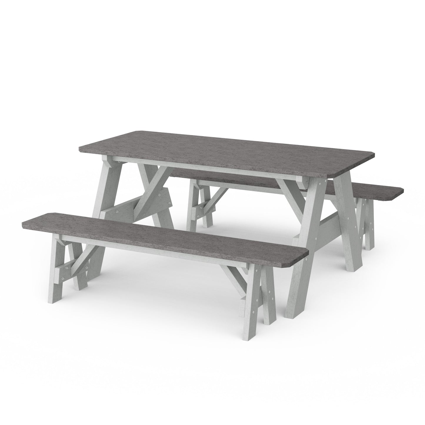 Heritage 72" Picnic Table with Detached Benches