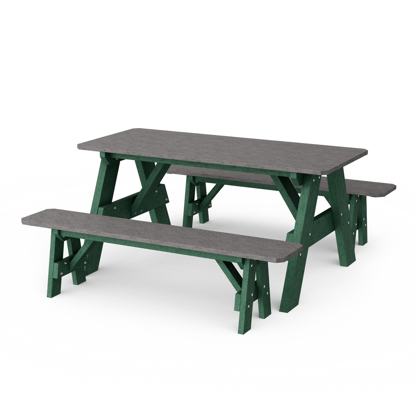 Heritage 72" Picnic Table with Detached Benches