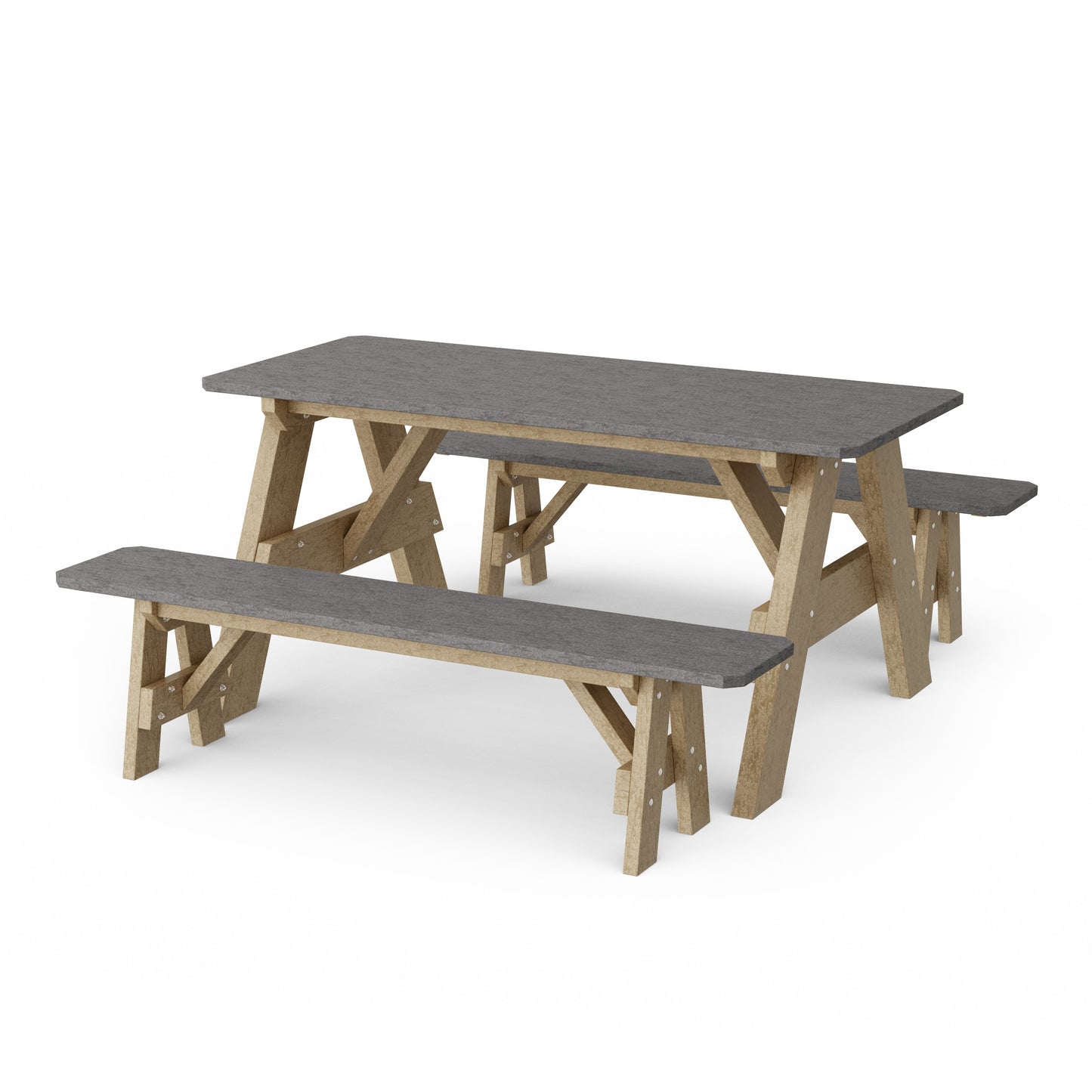 Heritage 72" Picnic Table with Detached Benches