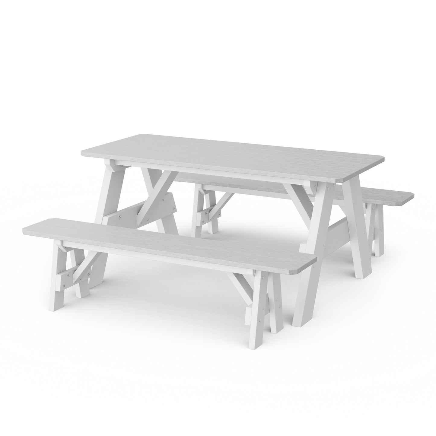 Heritage 72" Picnic Table with Detached Benches