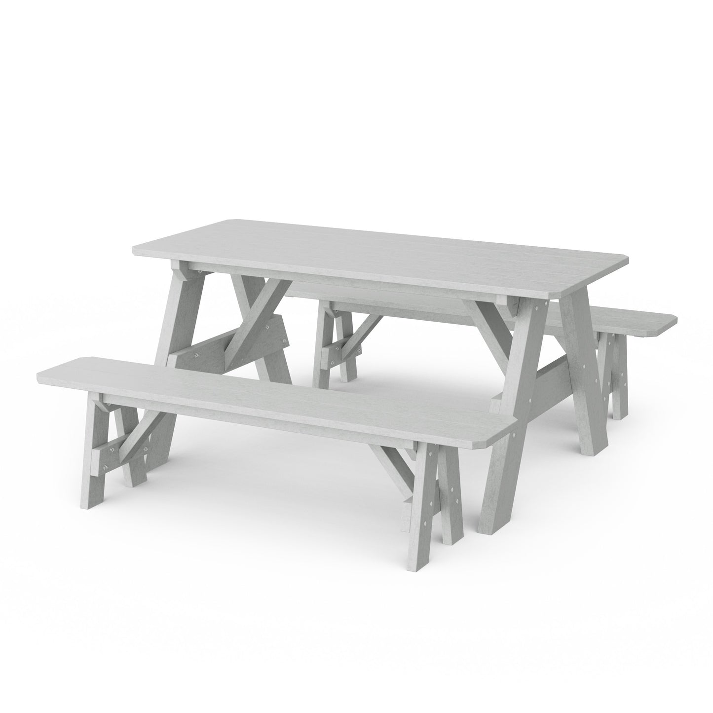 Heritage 72" Picnic Table with Detached Benches