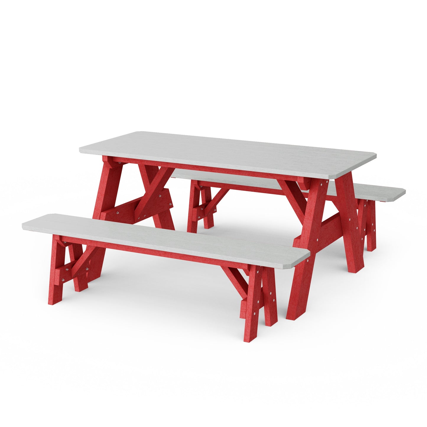 Heritage 72" Picnic Table with Detached Benches