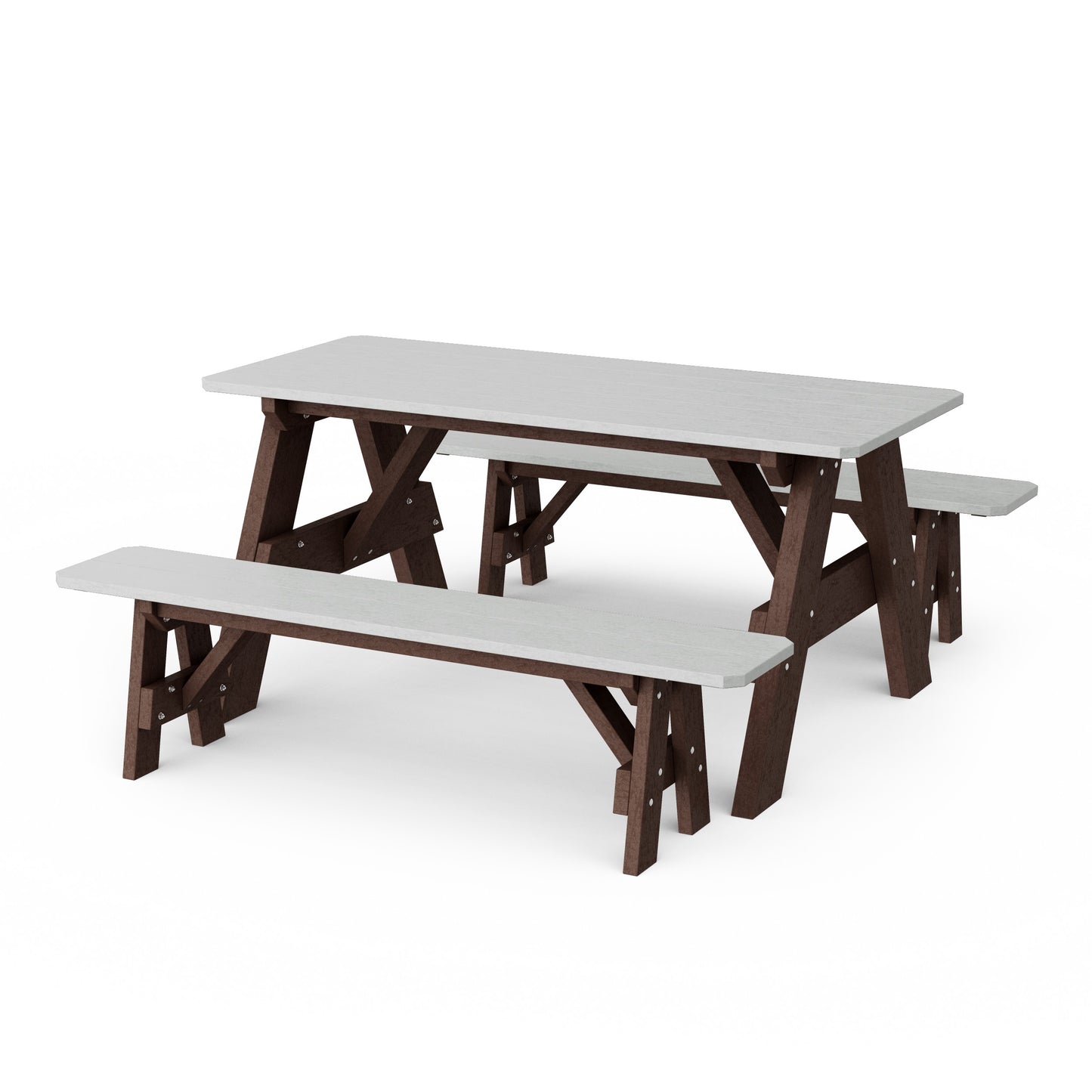 Heritage 72" Picnic Table with Detached Benches