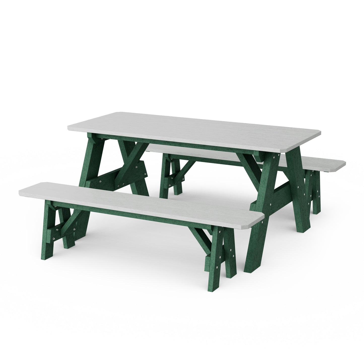 Heritage 72" Picnic Table with Detached Benches