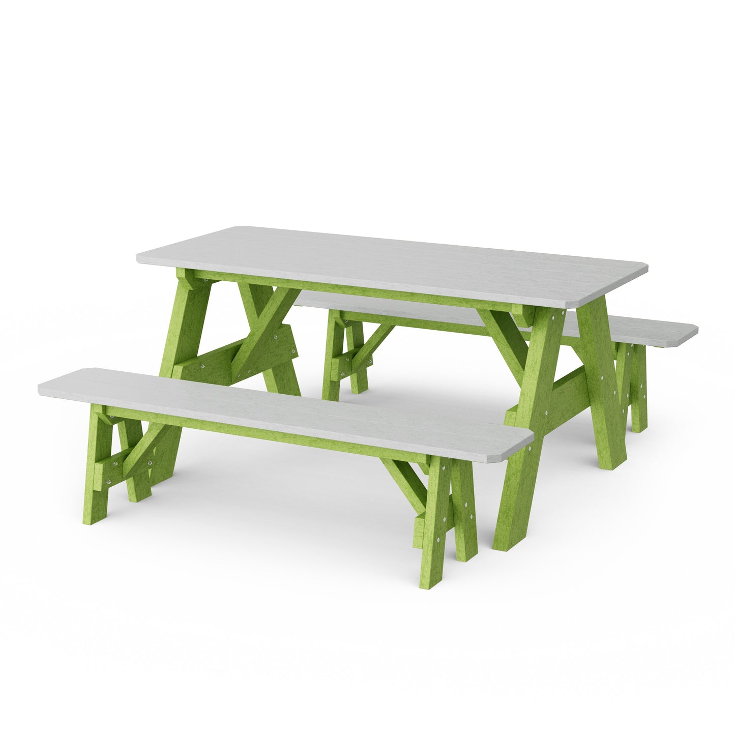 Heritage 72" Picnic Table with Detached Benches