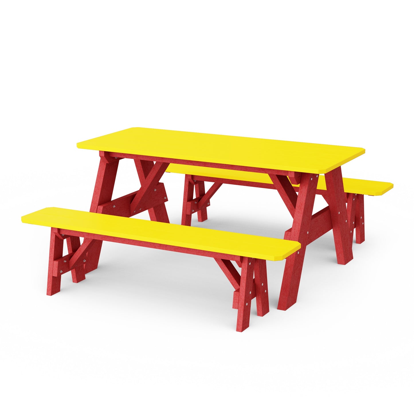 Heritage 72" Picnic Table with Detached Benches