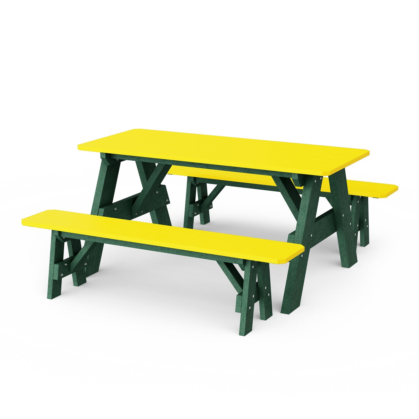 Heritage 72" Picnic Table with Detached Benches