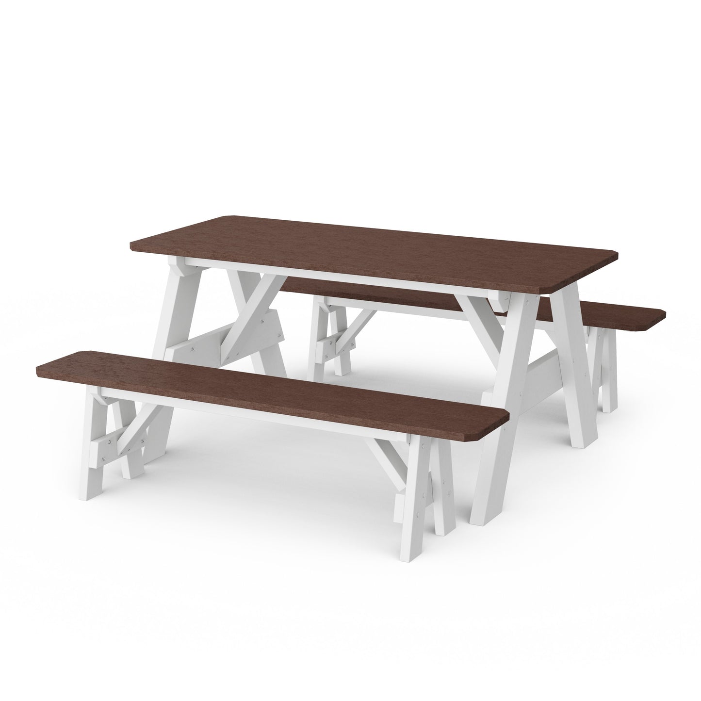Heritage 72" Picnic Table with Detached Benches