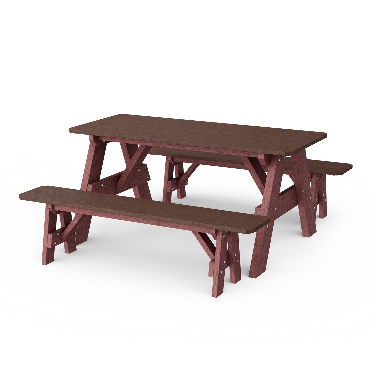 Heritage 72" Picnic Table with Detached Benches