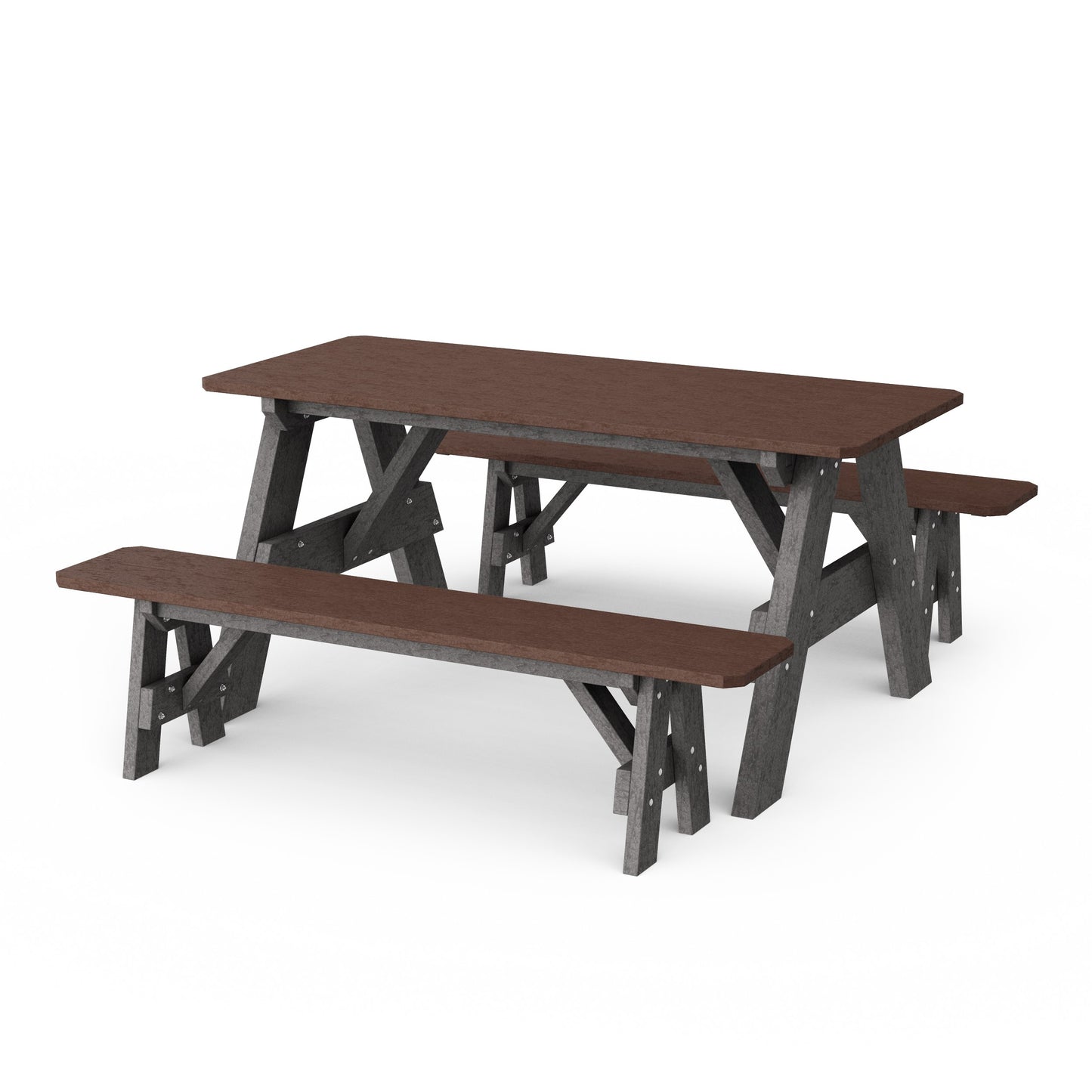 Heritage 72" Picnic Table with Detached Benches